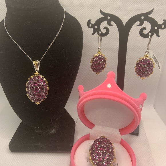 ORISSA RHODOLITE GARNET RING - Picture 6 of 7